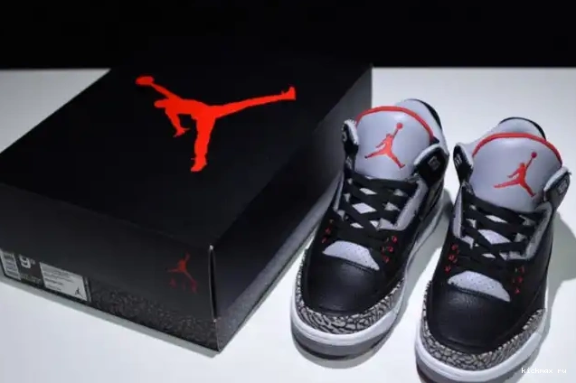 Rep Kickmax Jordan Air Black 3 854262-001 Cement 0409